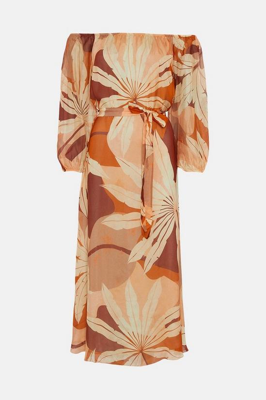 Oasis Rachel Stevens Viscose Silk Palm Print Dress 5
