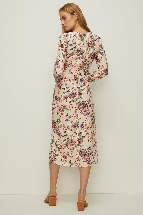 Oasis Petite Paisley Printed Ruched Side Midi Dress 3