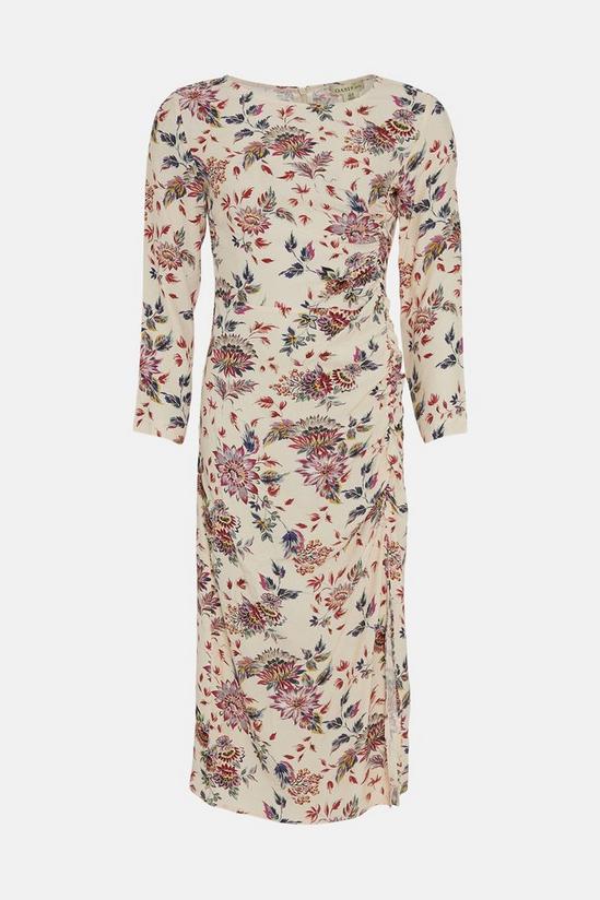 Oasis Petite Paisley Printed Ruched Side Midi Dress 4