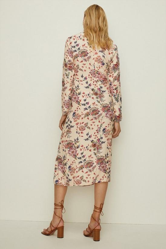 Oasis Paisley Printed Ruched Side Midi Dress 3