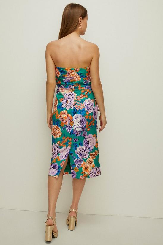 Oasis Bright Floral Bandeau Bow Midi Dress 3
