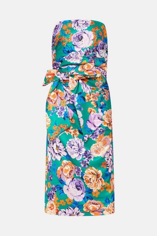 Oasis Bright Floral Bandeau Bow Midi Dress 4