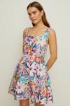 Oasis Rose Dufton Floral Bodice Pleat Mini Dress thumbnail 1