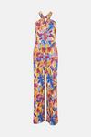 Oasis Slinky Jersey Floral Tie Back Jumpsuit thumbnail 4