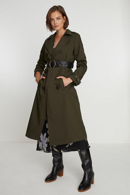 Oasis Double Breasted Belted Trench Coat 2
