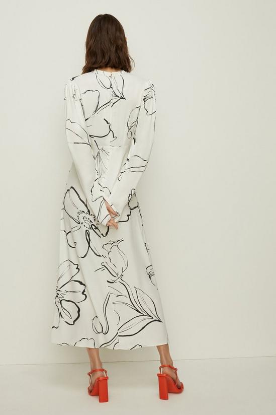 Oasis Rose Dufton Sketchy Floral Midi Dress 3