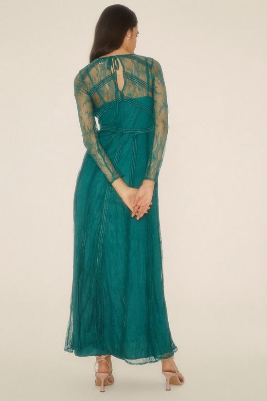 Oasis Delicate Lace Long Sleeve Maxi Dress 3