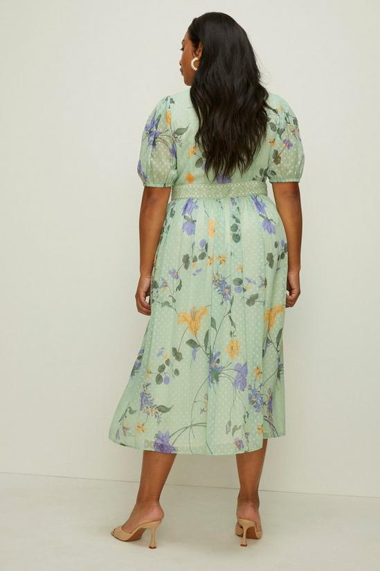 Oasis Plus Size Floral Dobby Chiffon Lace Dress 3