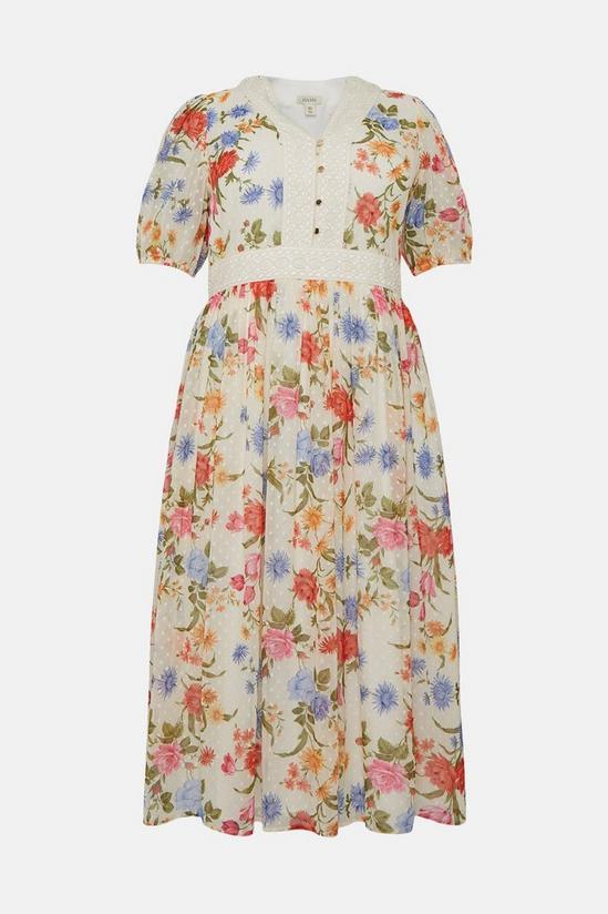 Oasis Curve Floral Dobby Chiffon Lace Dress 4