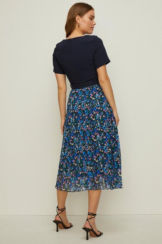 Oasis Zip Through Floral Pleated Dress 3