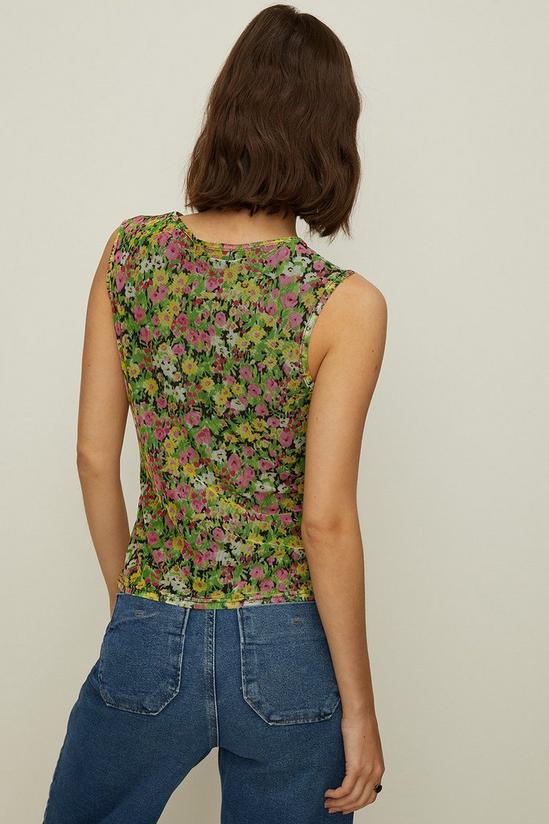 Oasis Floral Ruched Mesh Top 3