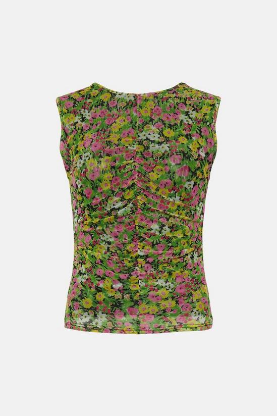 Oasis Floral Ruched Mesh Top 4