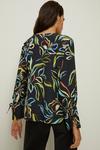 Oasis Leafy Floral Long Sleeve Cowl Neck Top thumbnail 3