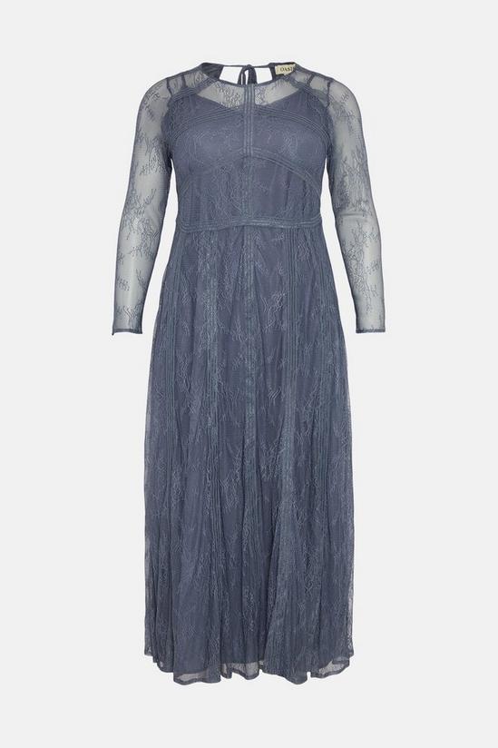 Oasis Plus Size Delicate Lace Long Sleeve Dress 4