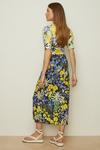 Oasis Slinky Jersey Floral Ruched Front Midi Dress thumbnail 3