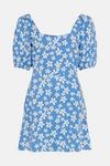 Oasis Floral Jacquard Tie Back Mini Dress thumbnail 4