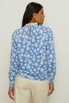 Oasis Floral Jacquard Broderie Collar Top thumbnail 3