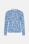Oasis Floral Jacquard Broderie Collar Top thumbnail 4
