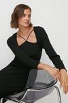 Oasis Premium Strappy Cut Out Knitted Midi Dress thumbnail 2