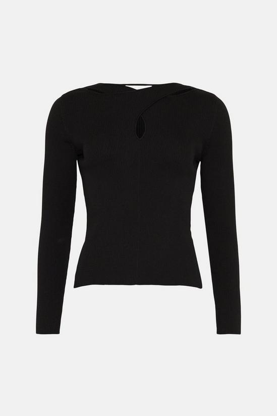 Oasis Premium Cut Out Ribbed Knit Top 4