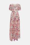 Oasis Sequin Embroidered Floral Mesh V Neck Maxi Dress thumbnail 4