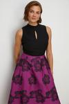 Oasis High Neck Jacquard Skirt Midi Dress thumbnail 2