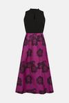 Oasis High Neck Jacquard Skirt Midi Dress thumbnail 4