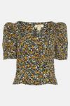 Oasis Ditsy Printed Square Neck Top thumbnail 4