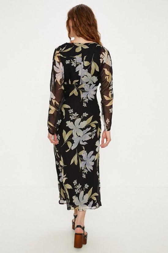 Oasis Crinkle Soft Floral Printed Midi Dress 3