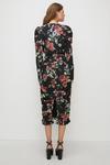Oasis Floral All Over Ruched Midi Dress thumbnail 3