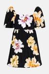 Oasis Floral Woven Mix Puff Sleeve Mini Dress thumbnail 4