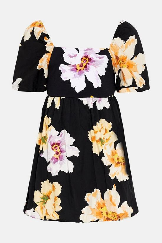 Oasis Floral Woven Mix Puff Sleeve Mini Dress 4