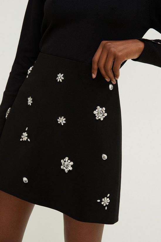 Oasis Embellished Aline Mini Skirt 2