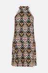 Oasis Printed Halter Neck Pocket Detail Mini Dress thumbnail 4