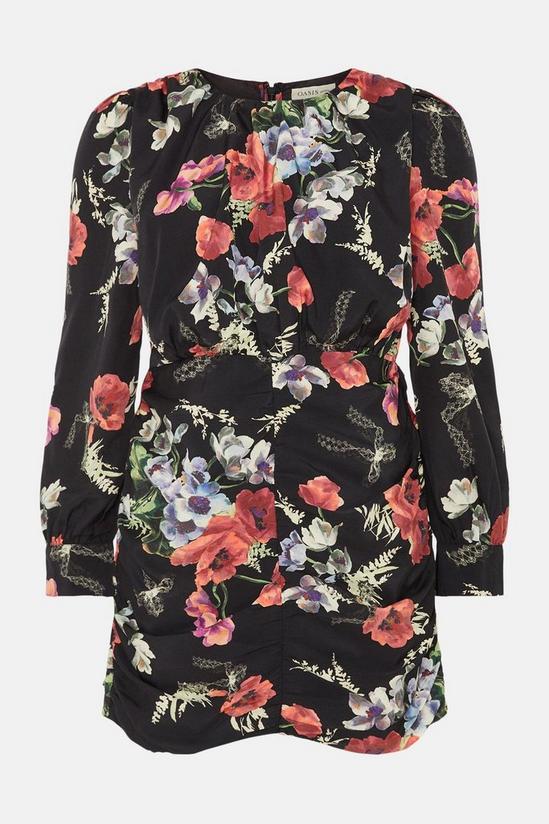 Oasis Petite Floral Ruched Mini Dress 4