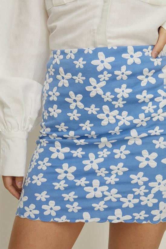 Oasis Petite Floral Jacquard Mini Skirt 2