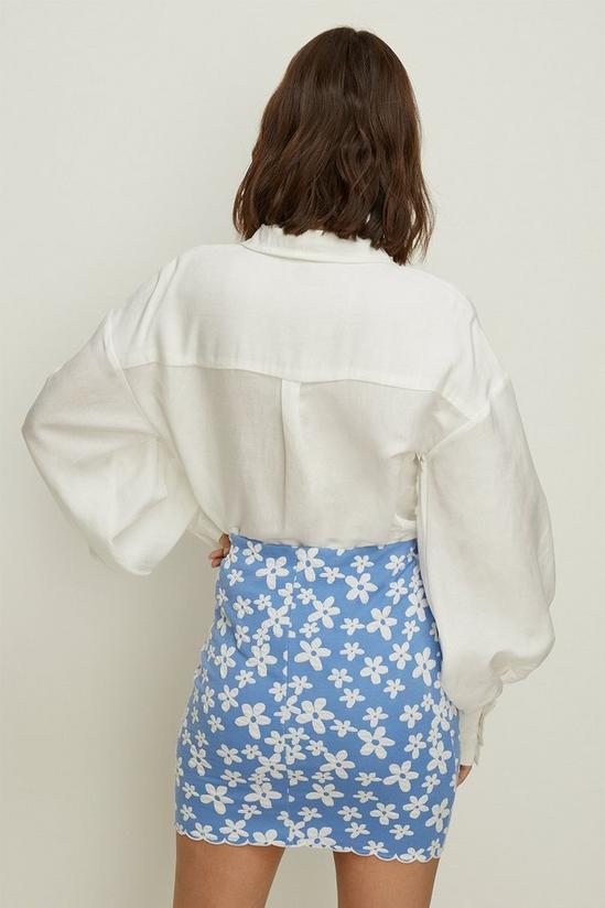Oasis Petite Floral Jacquard Mini Skirt 3