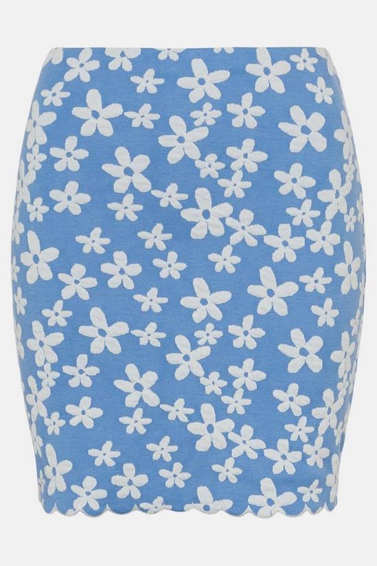 Oasis Petite Floral Jacquard Mini Skirt 4