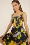 Oasis Large Floral Bodice Pleat Mini Dress thumbnail 2