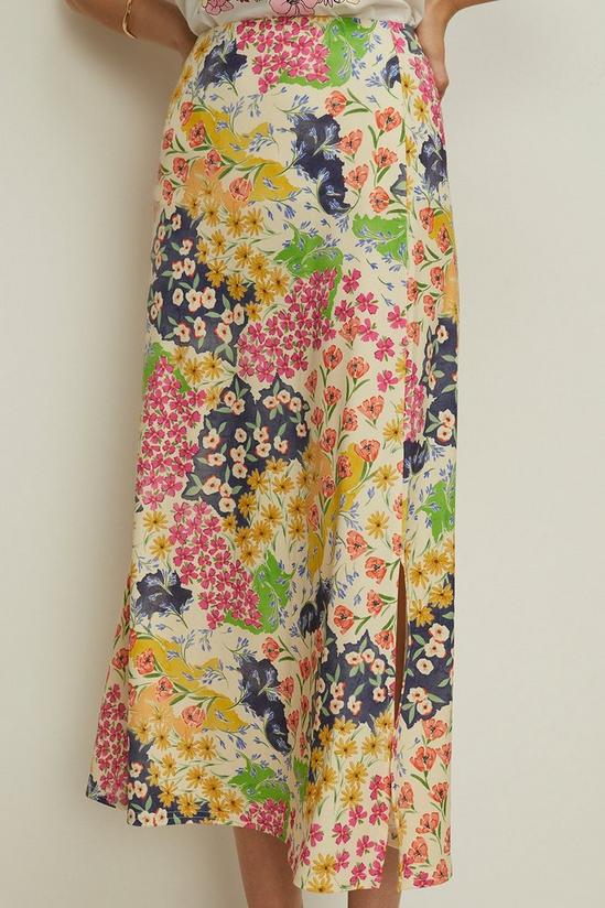 Oasis Slinky Jersey Floral Midi Skirt 2