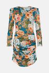 Oasis Tissue Crepe Floral Draped Split Mini Dress thumbnail 4
