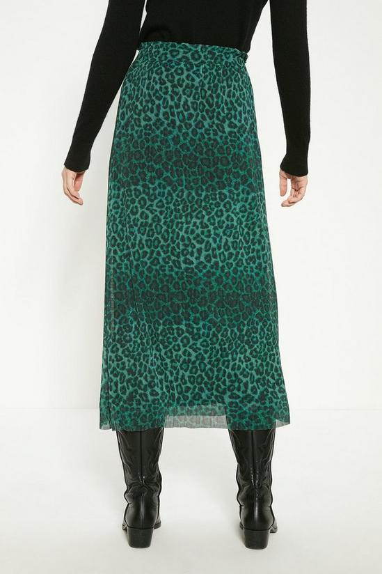 Oasis Leopard Plisse Midi Skirt 3