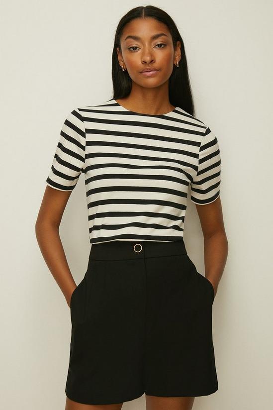 Oasis Stripe Clasp Back Cut Out Top 1