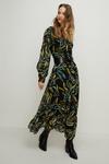 Oasis Leafy Floral Belted Midi Shirt Dress thumbnail 1