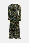 Oasis Leafy Floral Belted Midi Shirt Dress thumbnail 4