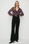 Oasis Pleated V Neck Floral Blouse thumbnail 1