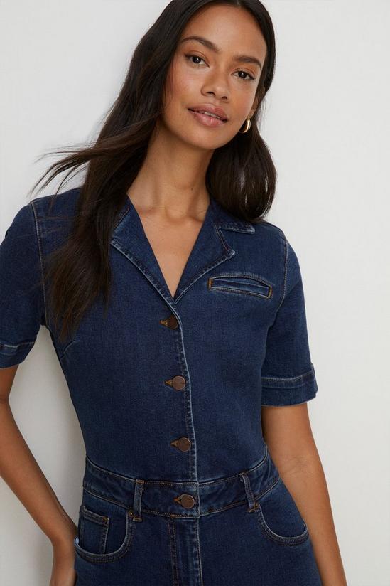 Oasis Fit And Flare Denim Jumpsuit 2