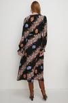 Oasis Lace Trim V Neck Diagonal Floral Midi Dress thumbnail 3