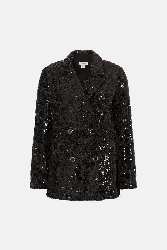 Oasis All Over Sequin Tweed Blazer 4