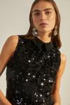 Oasis Collared Sequin Tweed Skater Dress thumbnail 2